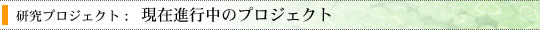 現在進行中のプロジェクト